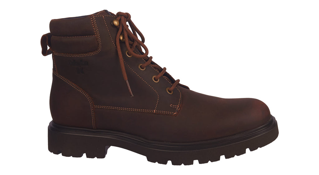 Callaghan men's boots in brown waxed leather
