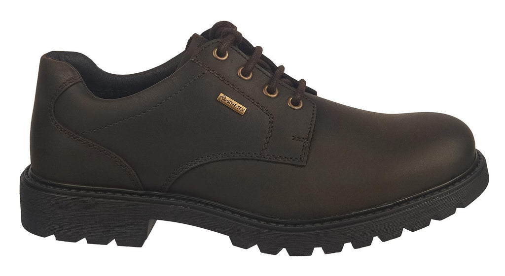 Gabor men's laced brown leather shoes with Gortex