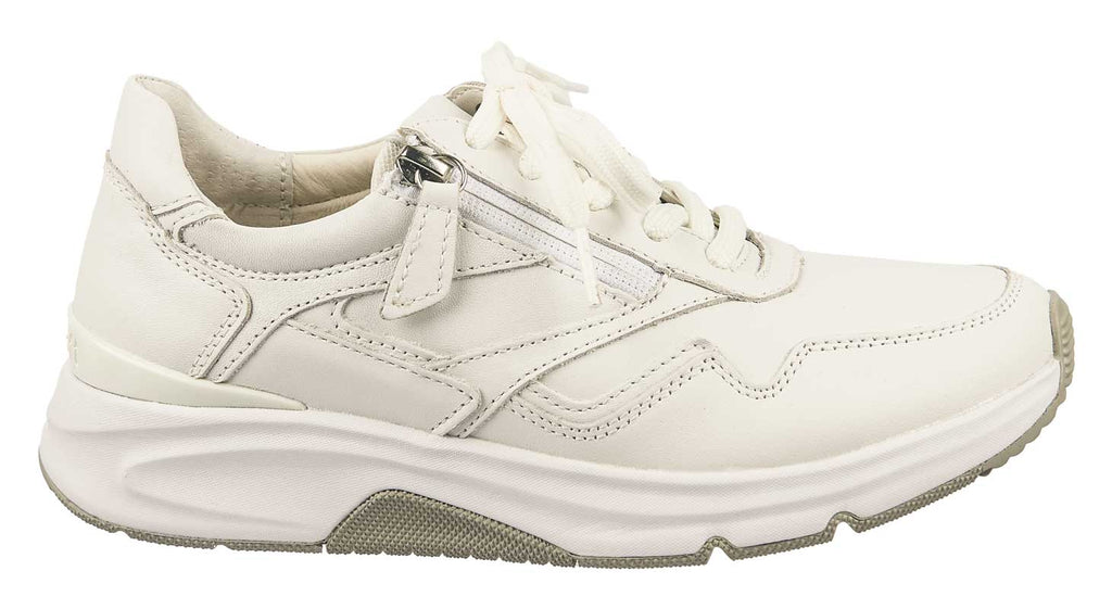 Gabor rollingsoft trainers in white leather