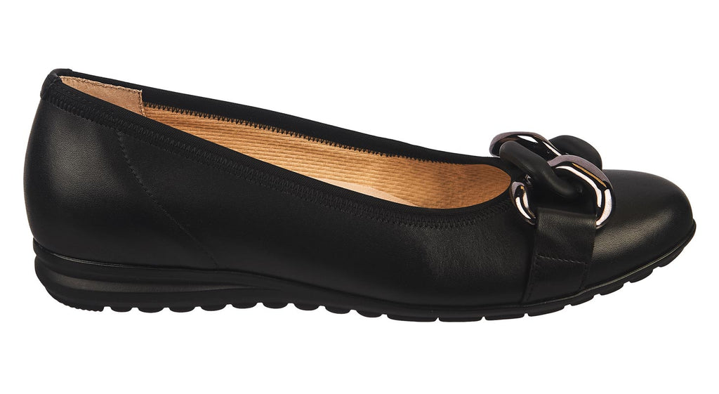 Black soft leather pumps from Gabor Shoes