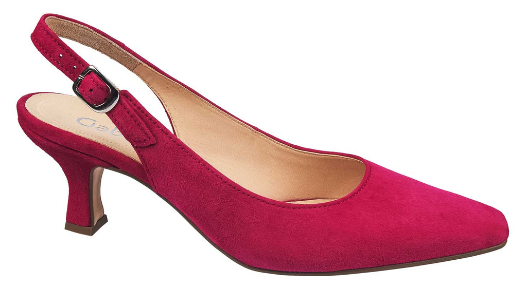 Slinback heels in pink suede