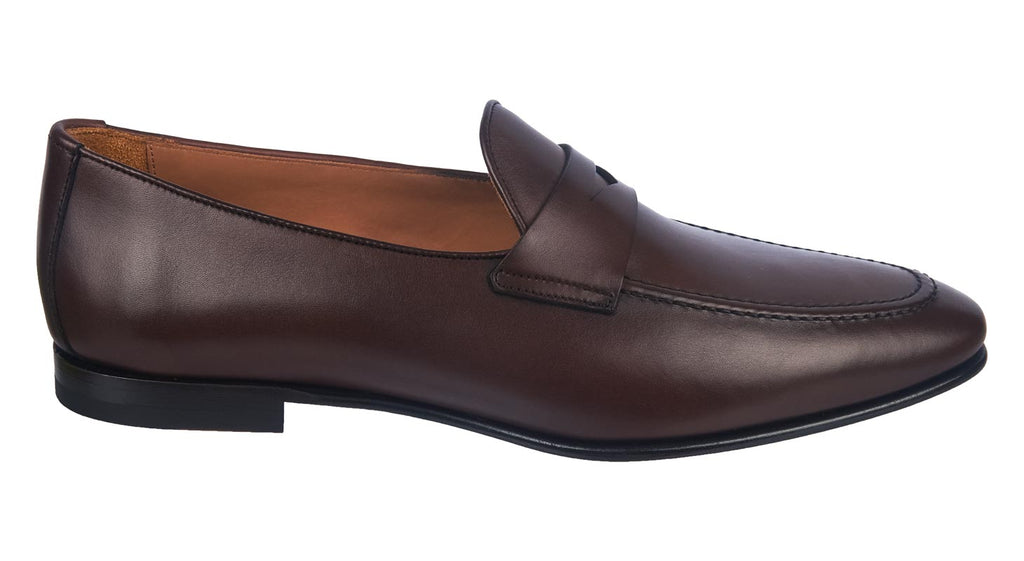 Men's Italian premium brown leather loafers