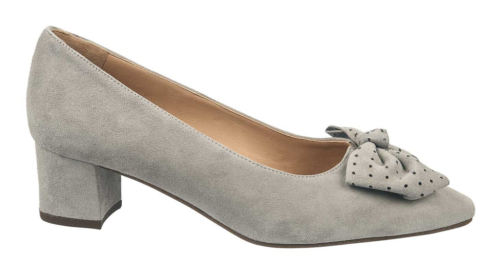 Peter Kaiser court shoes in pale grey suede