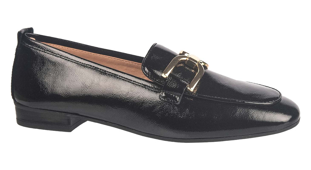 Unisa soft black leather loafers