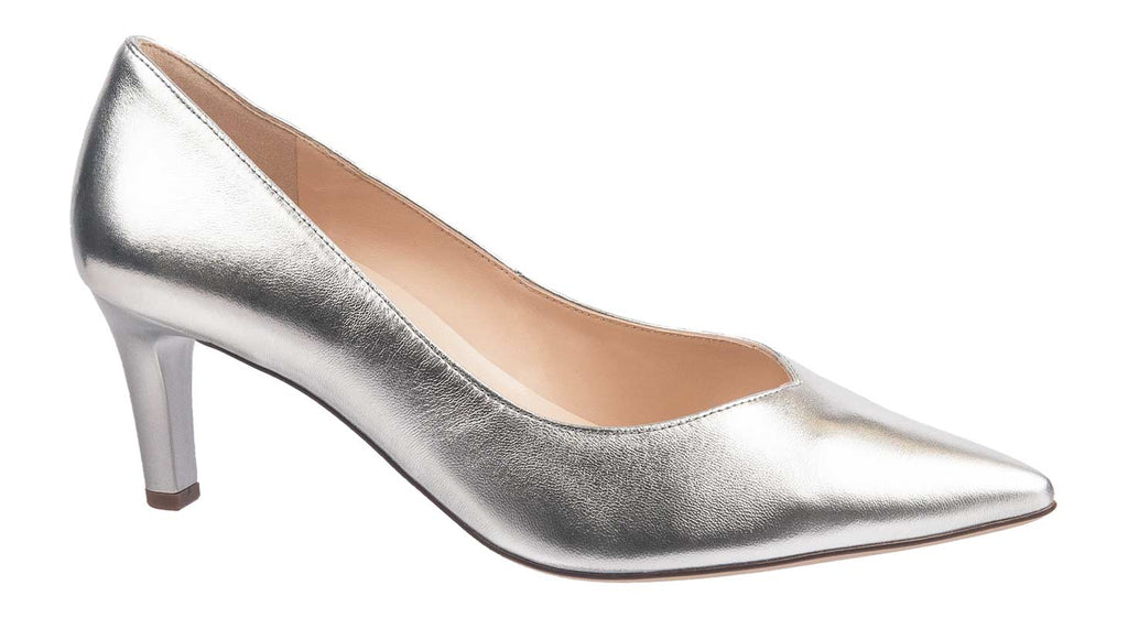Hogl courts shoes in silver leather
