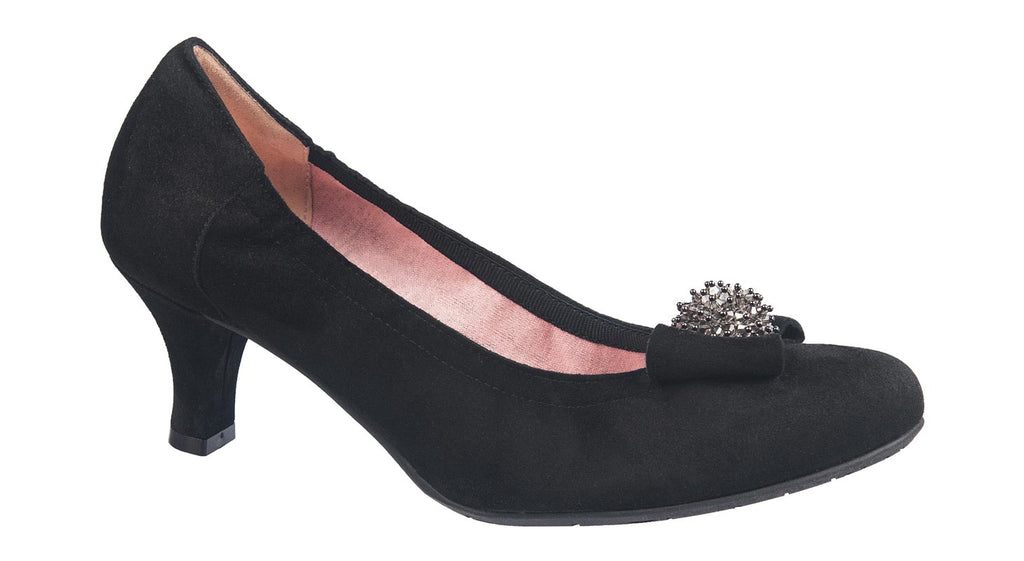 Le Babe shoes in black suede with 50mm heel