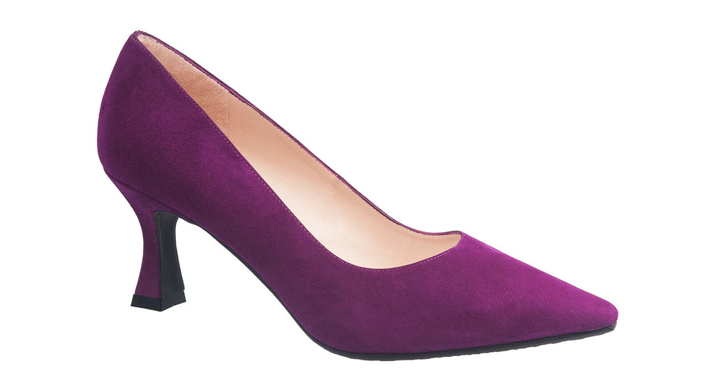 Lodi shoes.  Purple suede courts