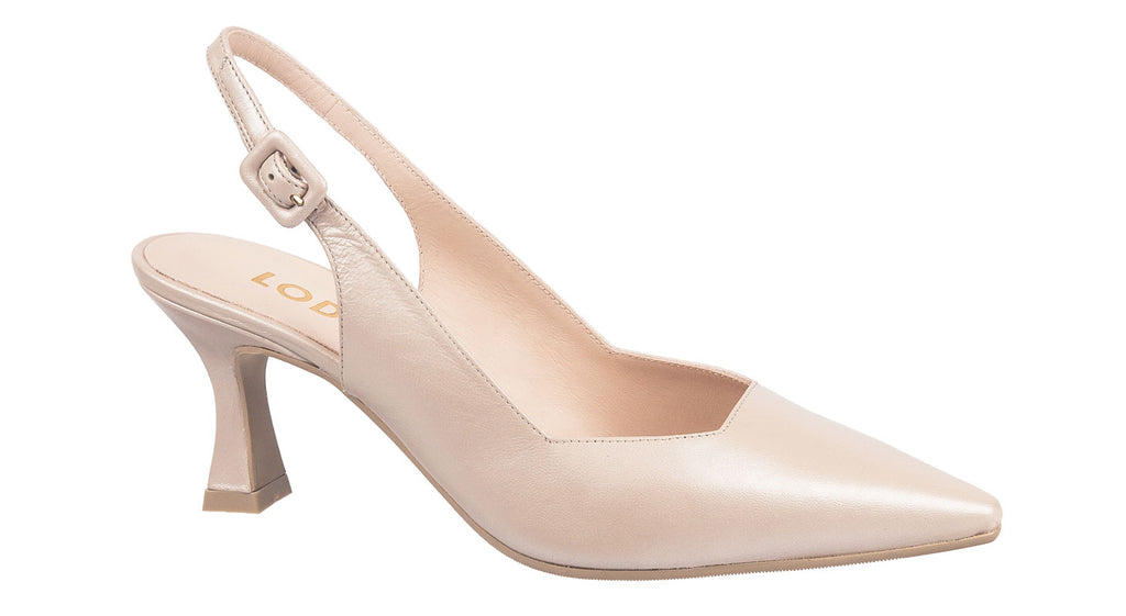 Lodi shoes Juco nude leather sling backs
