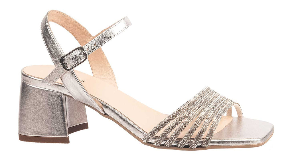 NeroGiardini silver heeled women's sandals