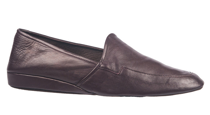 Men's wine leather slipper