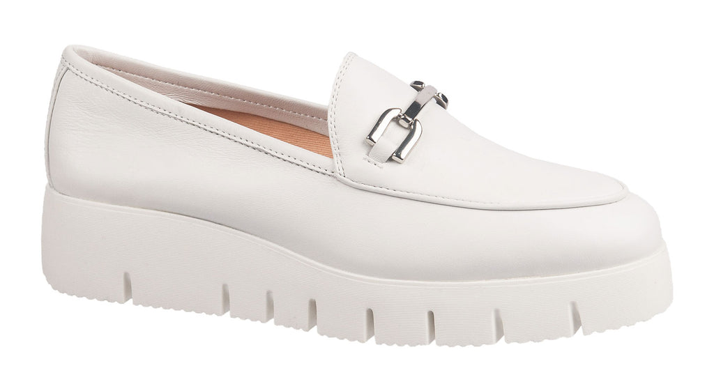 Unisa women's wedge shoes in white soft leather