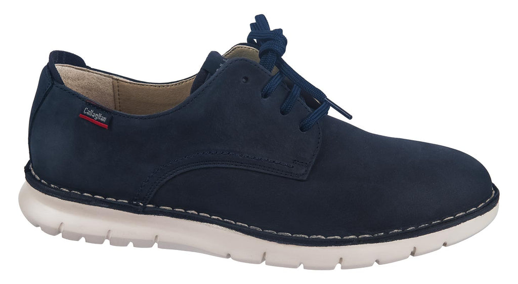Callaghan men's casual laced shoes in navy nubuck