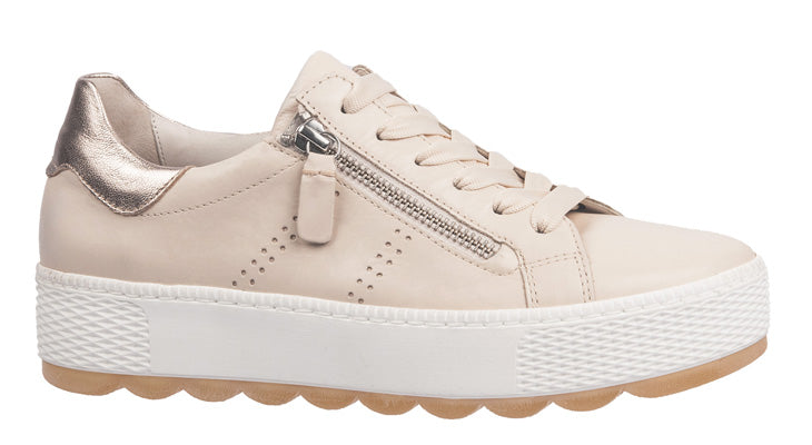 ladies sneakers in ivory leather