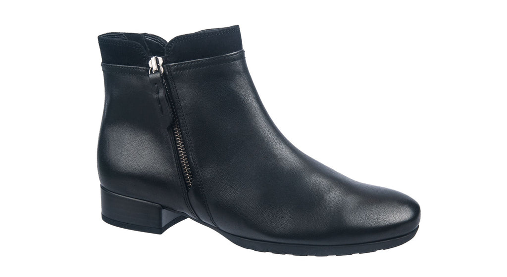 Gabor black ankle boots with a side zipper