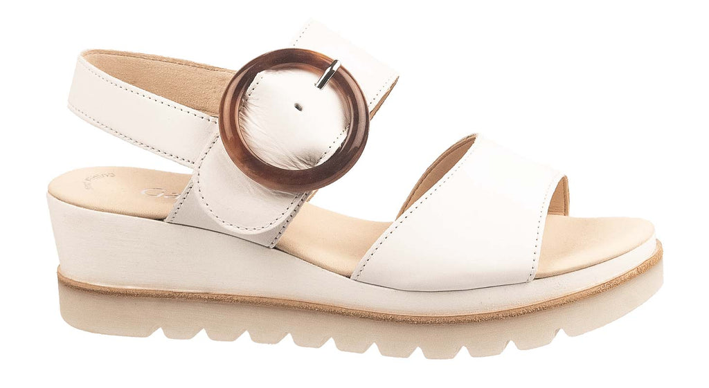 Gabor white leather ladies sandals