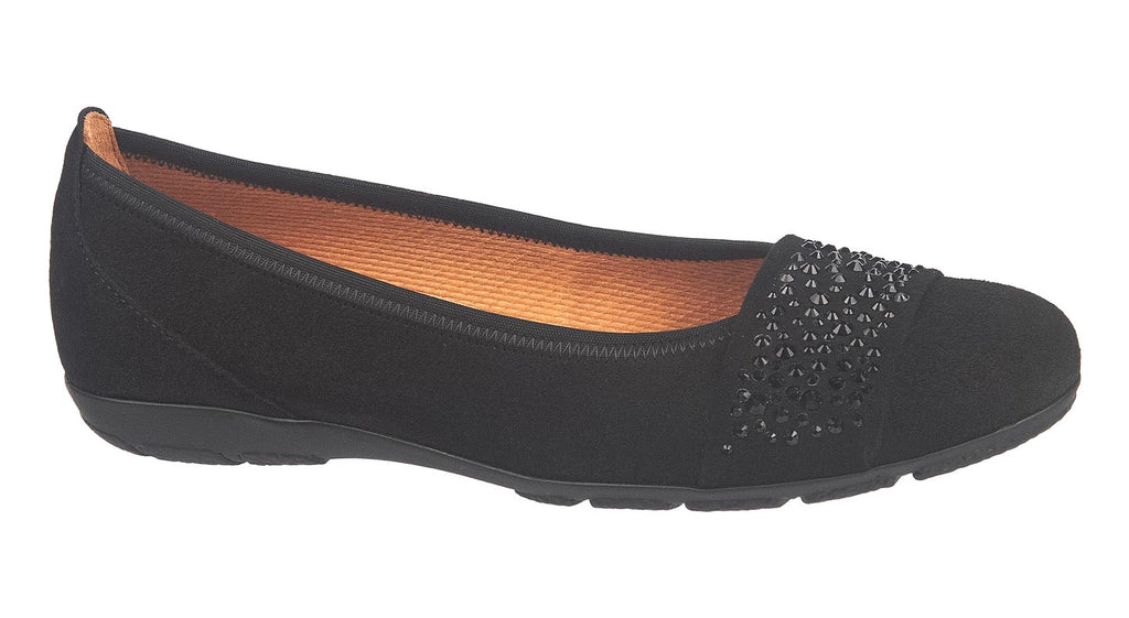 Gabor black suede pumps 