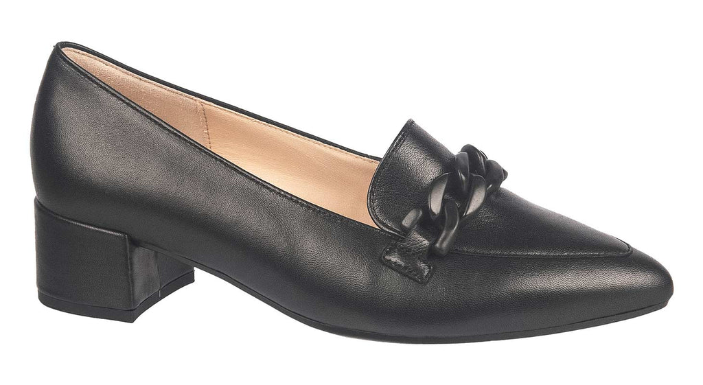 Gabor black leather loafers 