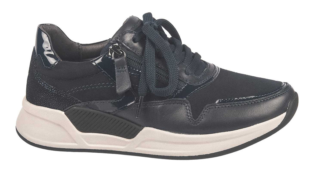 Gabor rollingsoft navy suede trainers