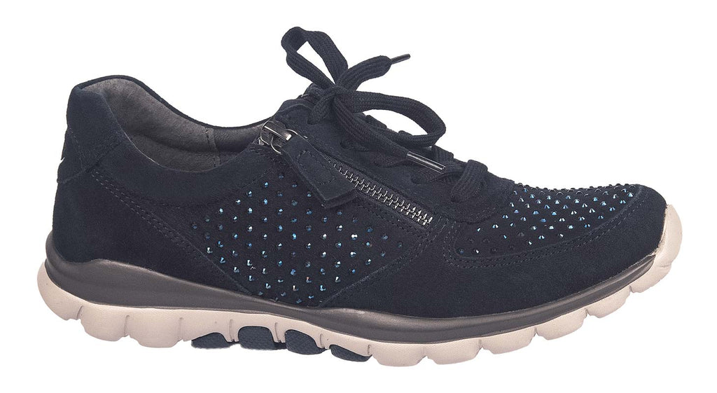 gabor shoes navy suede trainers
