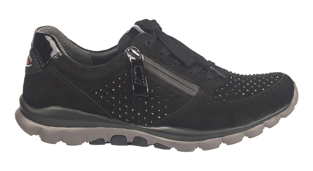 Gabor shoes black suede trainers