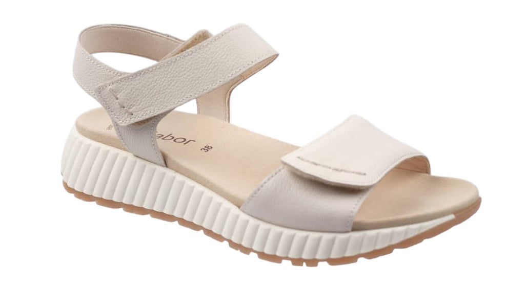 Cream leather sandals