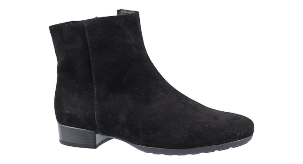 Wide fitting black suede boots