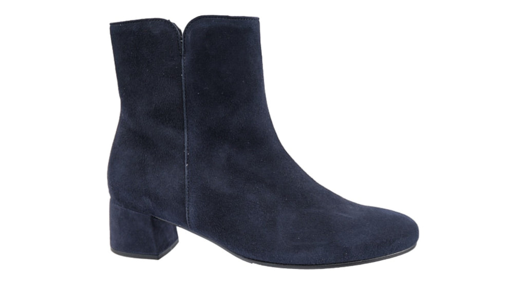 Navy suede ankle boots