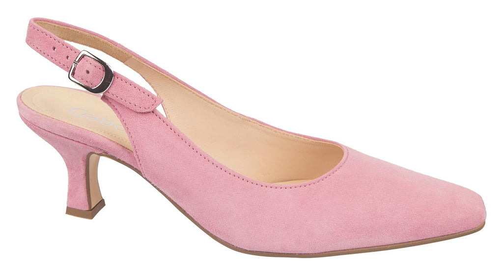 Gabor shoes ladies pink suede slingback heels