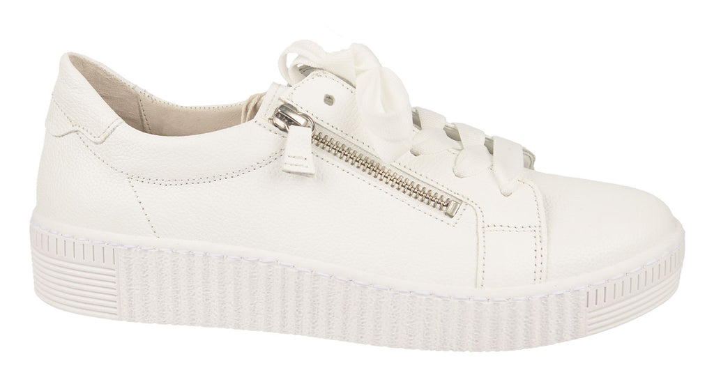 Gabor shoes white leather ladies trainers