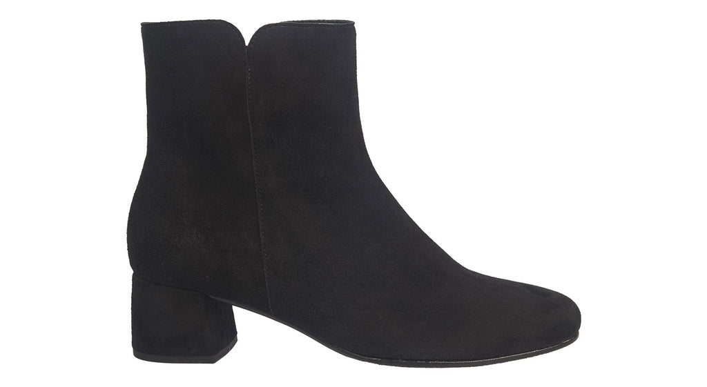 Gabor black suede heeled boots
