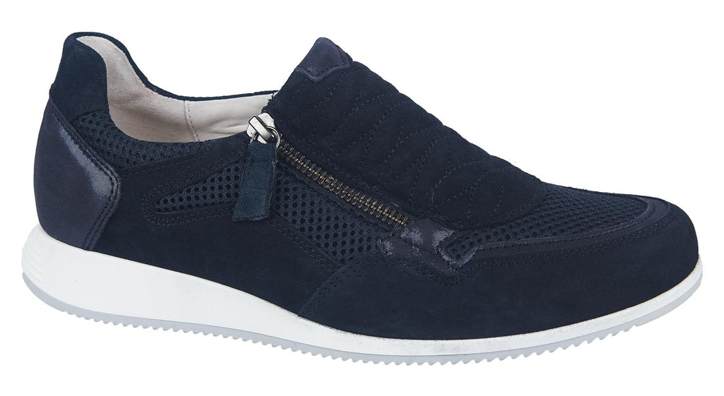 Gabor trainer shoes in navy suede