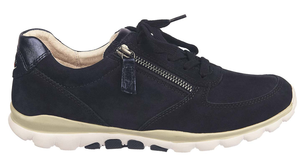 Gabor navy nubuck trainers 