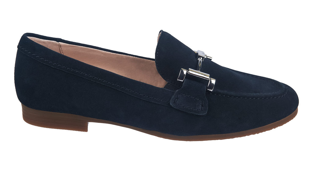 Gabor women's loafer shoes in navy  suede