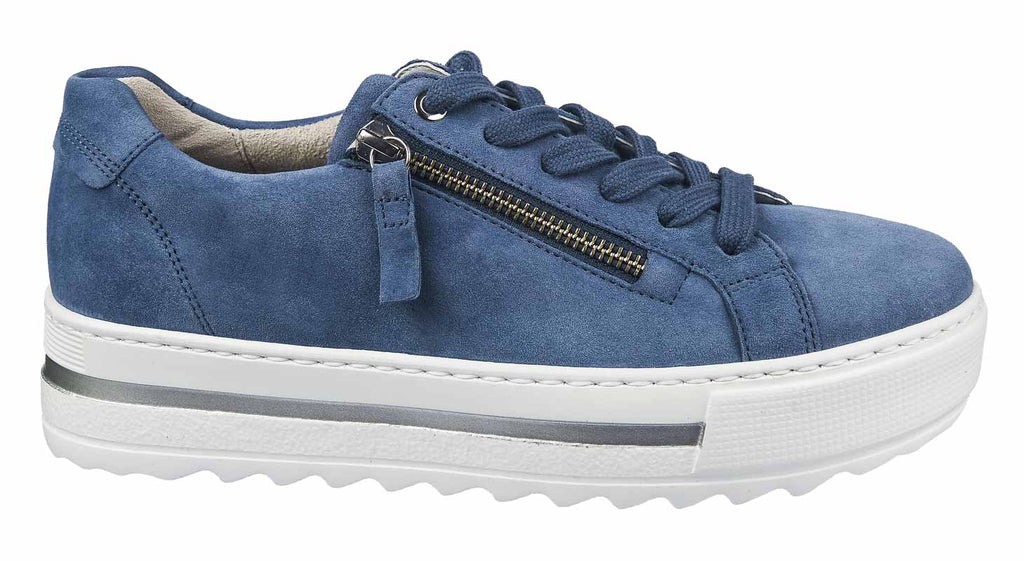 Gabor women's trainers in blue suede