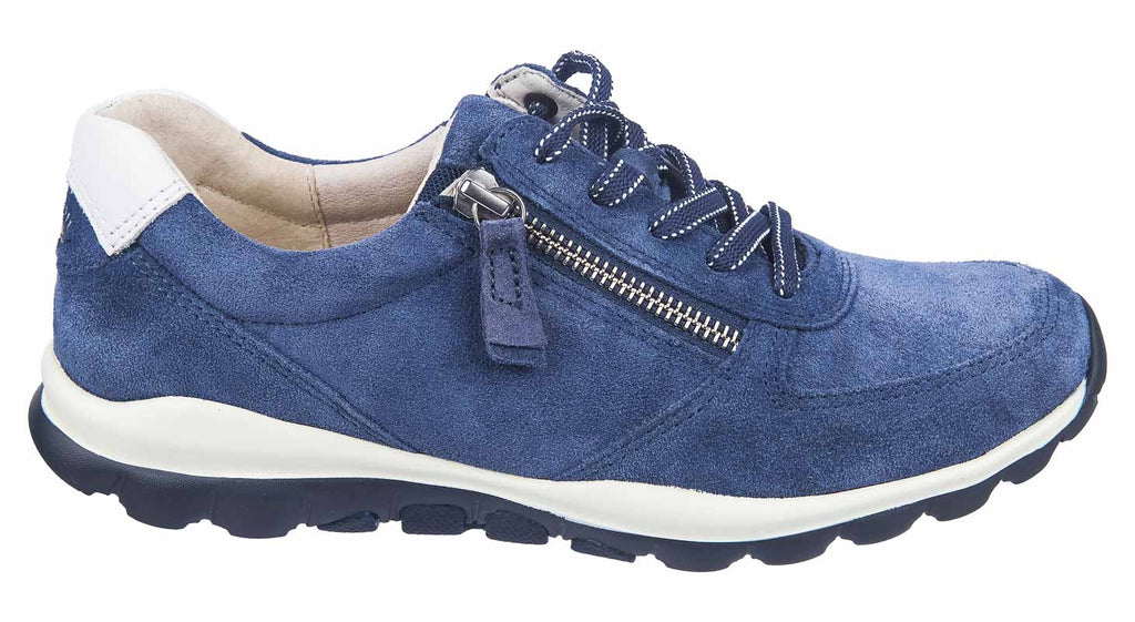 Gabor ladies rollingsoft blue suede trainers