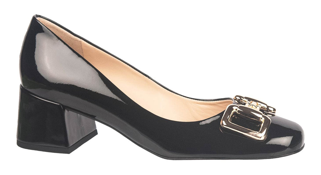 Hogl court shoes in black patent leather 