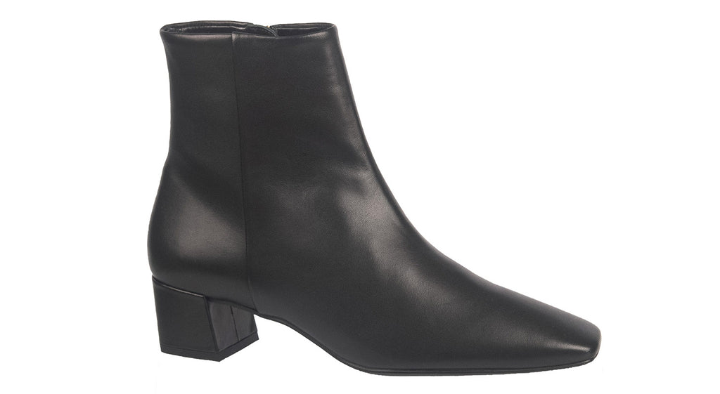 Hogl black soft leather low heeled ankle boots