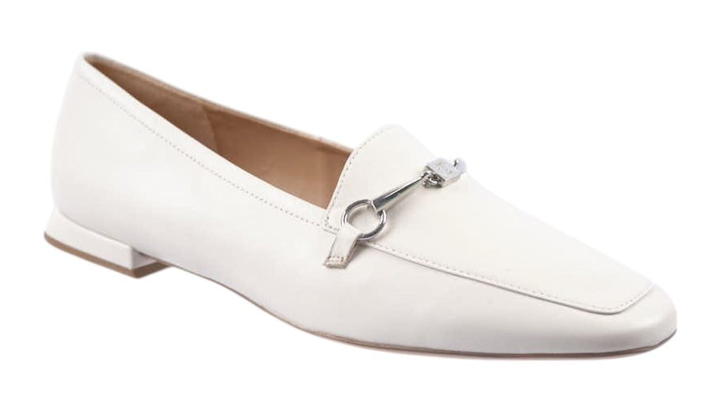 Cream soft leather loafers