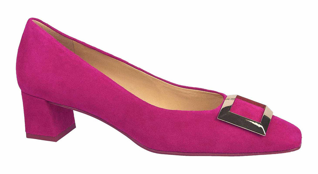 Hogl fuchsia suede court shoes