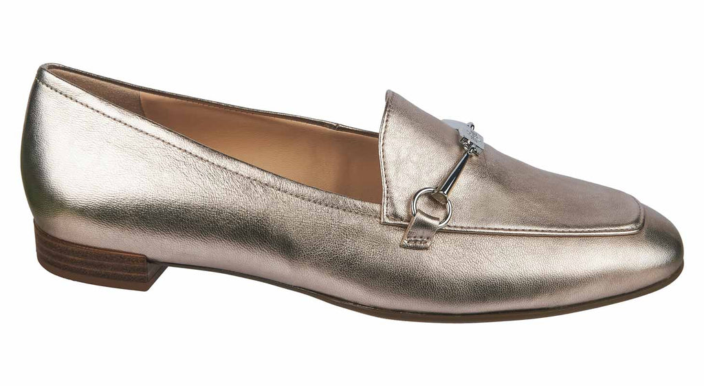 Hogl shoes ladies gold soft leather loafers