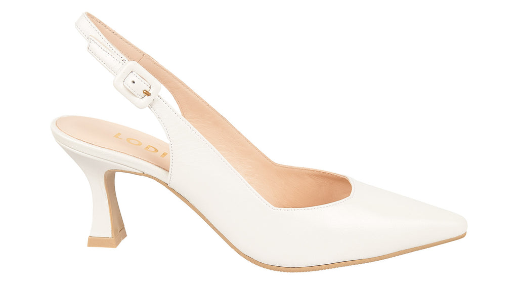 Lodi Shoes Juco in white pearlised leather