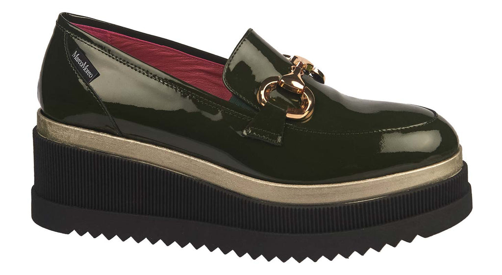 Marco Moreo shoes green patent wedges