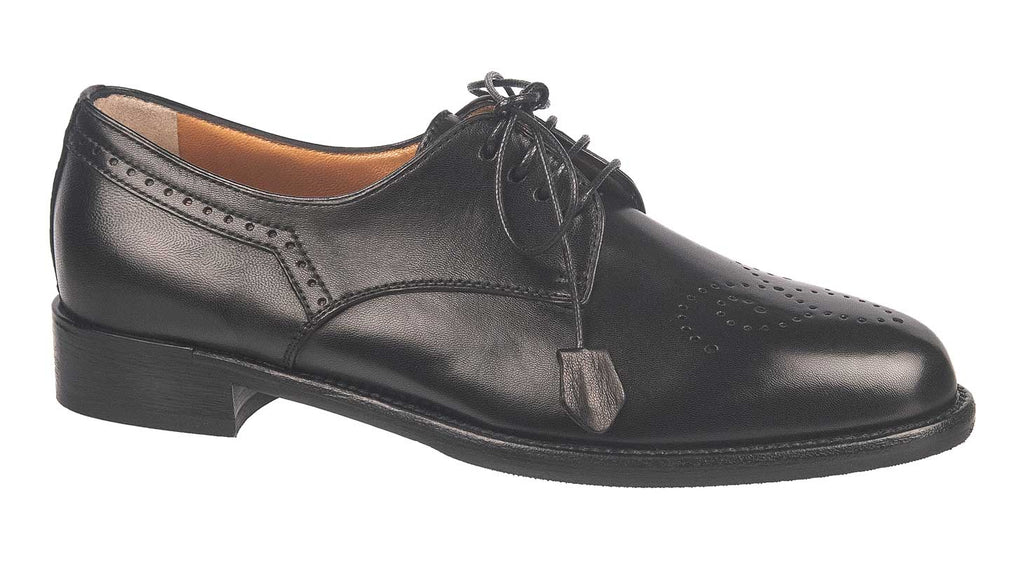 Maretto Italian made black leather laced women's shoe