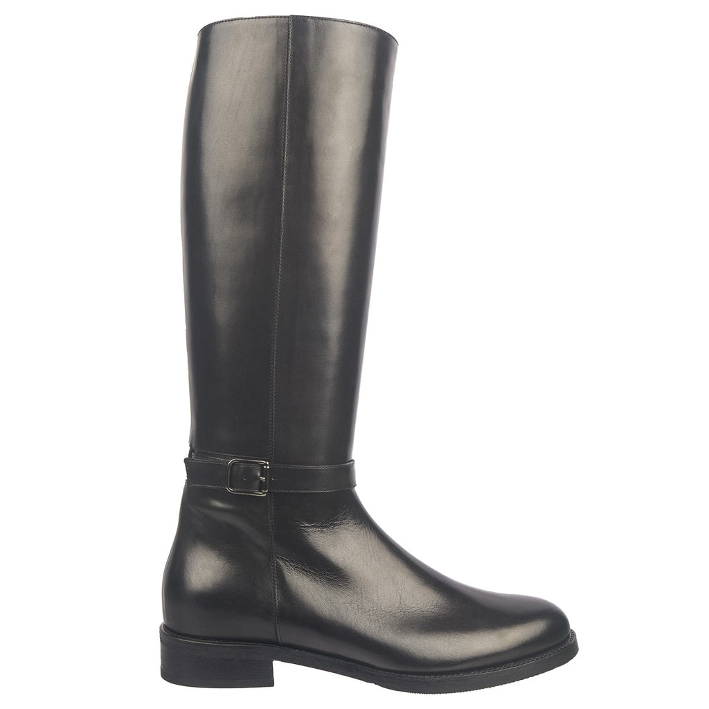 Italian black leather knee boots from Maretto