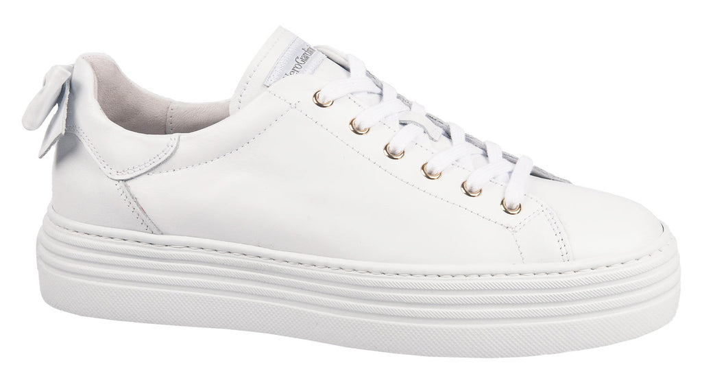 Women's white leather trainers from NeroGiardini Italy