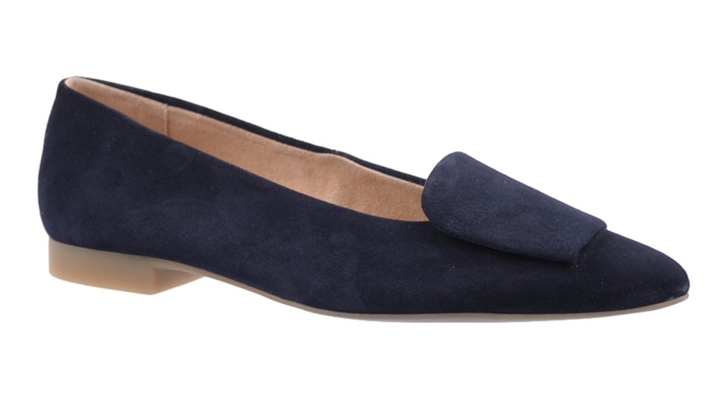 navy suede flat shoes