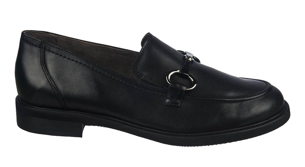Paul Green women's loafers in black leather.  Thomas Patrick Shoes 