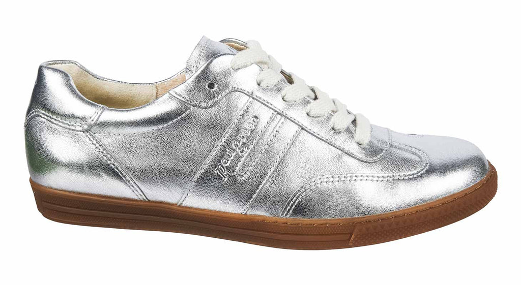 Women's sneakers in silver leather from Paul Green