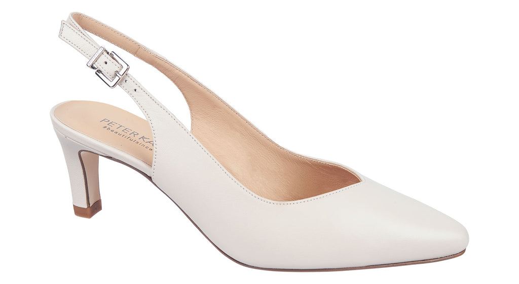 Peter Kaiser soft cream leather slingbacks