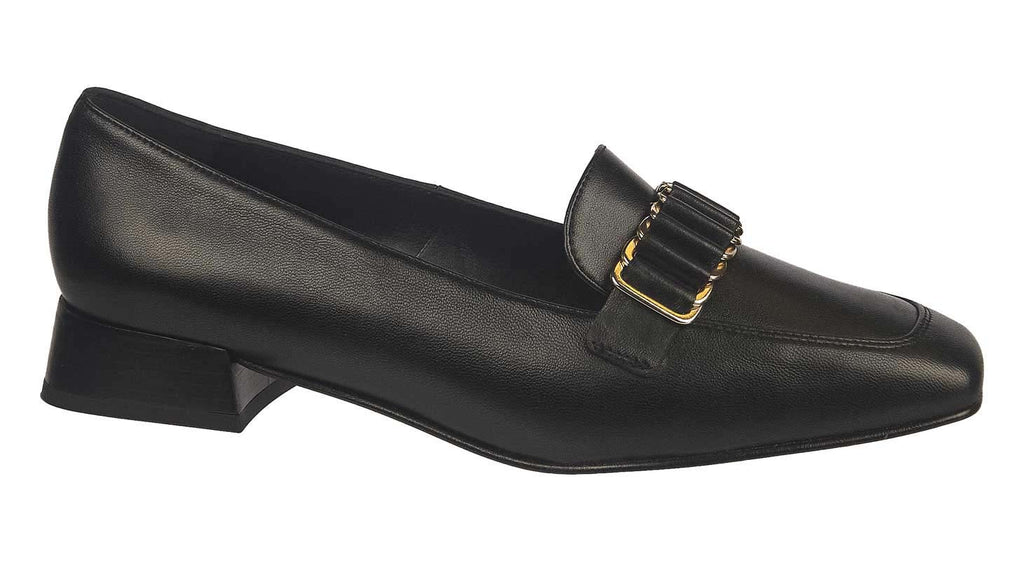 Peter Kaiser black leather loafers